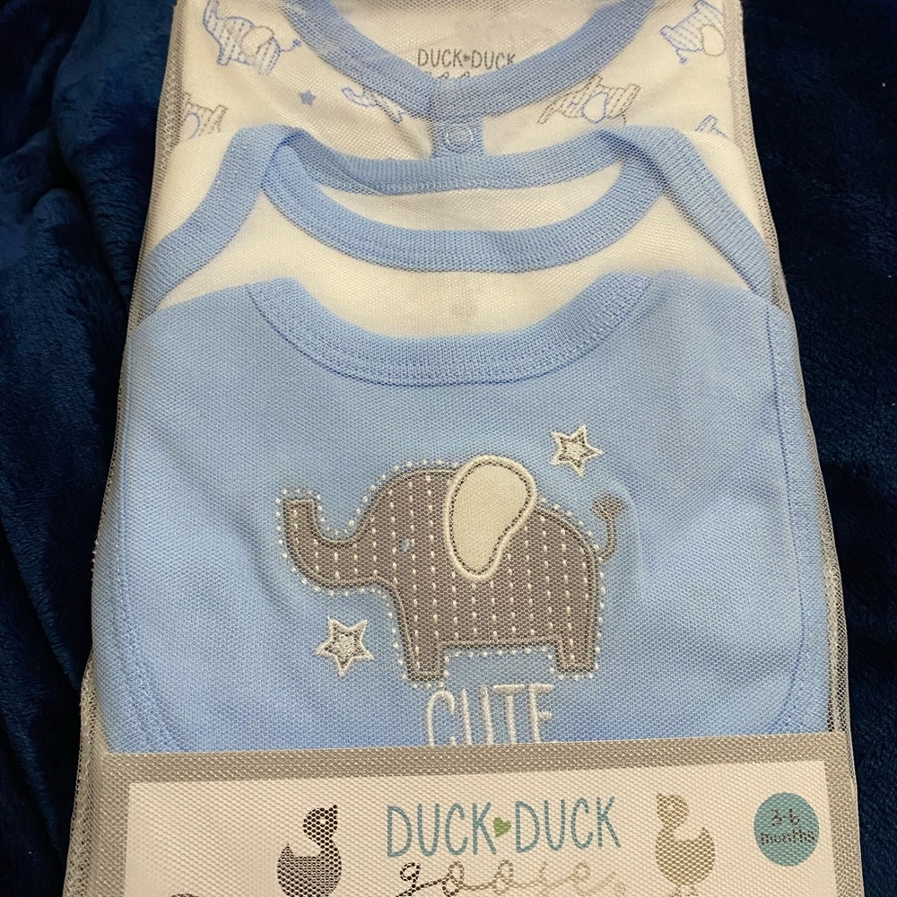 Duck Duck Goose Blue Elephant Baby Set - Picture 2 of 9